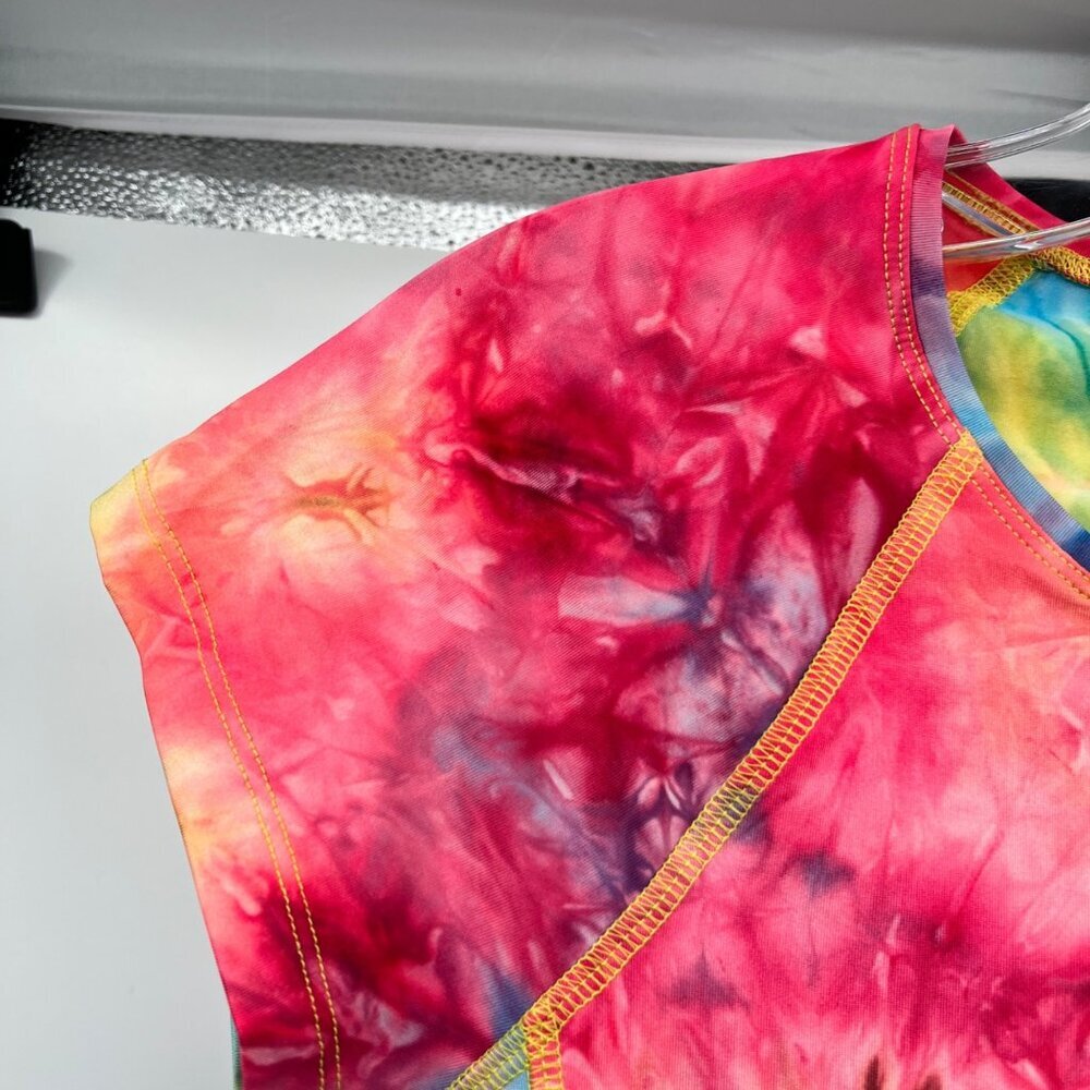 VOGO Womens Tie Dye Active T-Shirt Colorful Size Small New - Picture 5 of 9